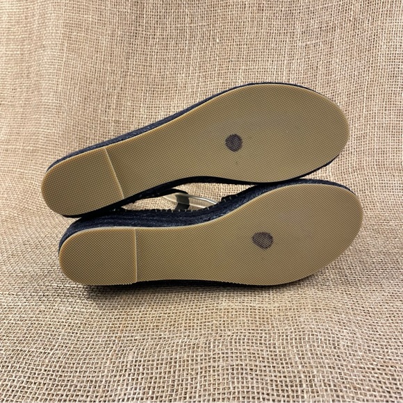 Espadrilles Soludos Platform Sandals Black Suede Tassels White Wedge Size 10 - Picture 11 of 14